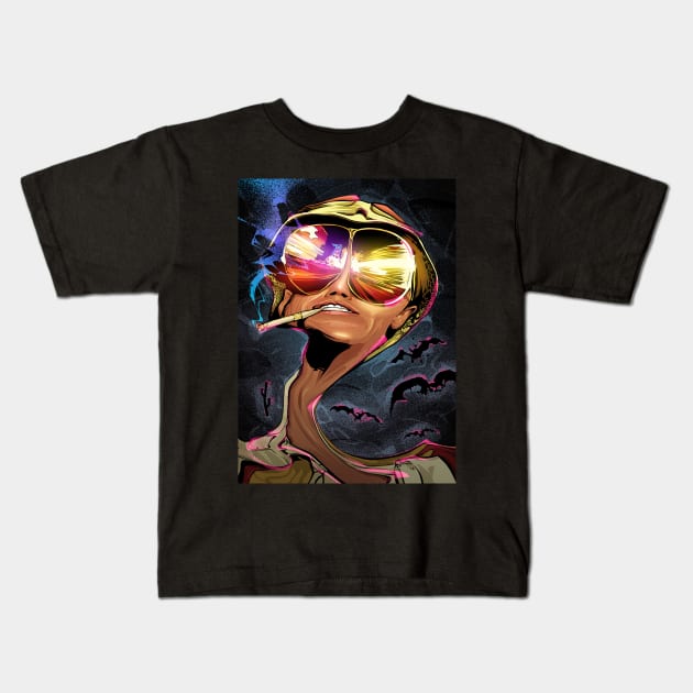 Fear And Loathing Night Kids T-Shirt by nabakumov